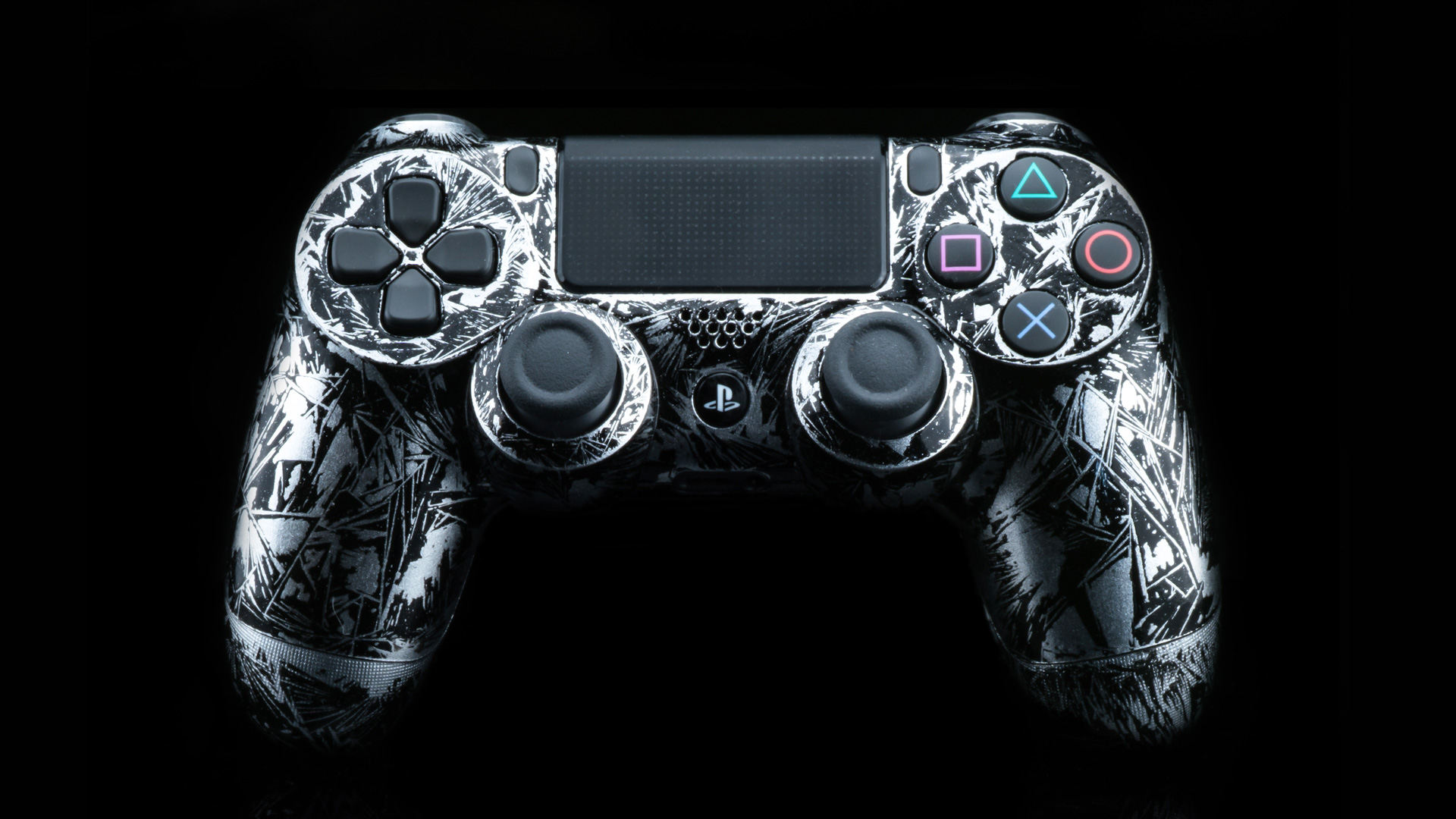 PS4 Controller Crackling Silver